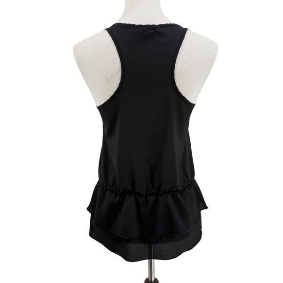 Twentyone Black Ruffled Tank Top Size Small - Picture 2 of 8